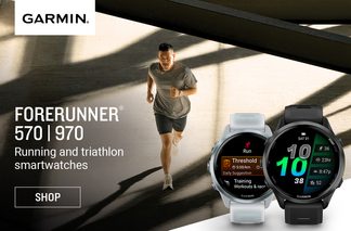 Running man with a Garmin Forerunner watch